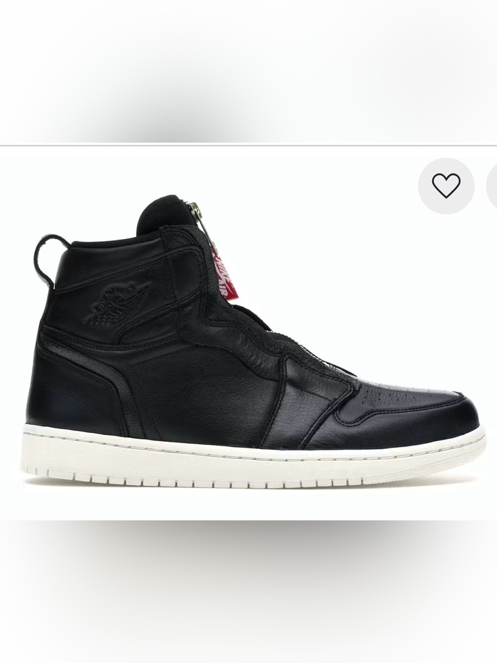 Jordan High-Top Sneaker in Black with White Sole